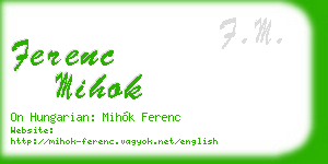 ferenc mihok business card
